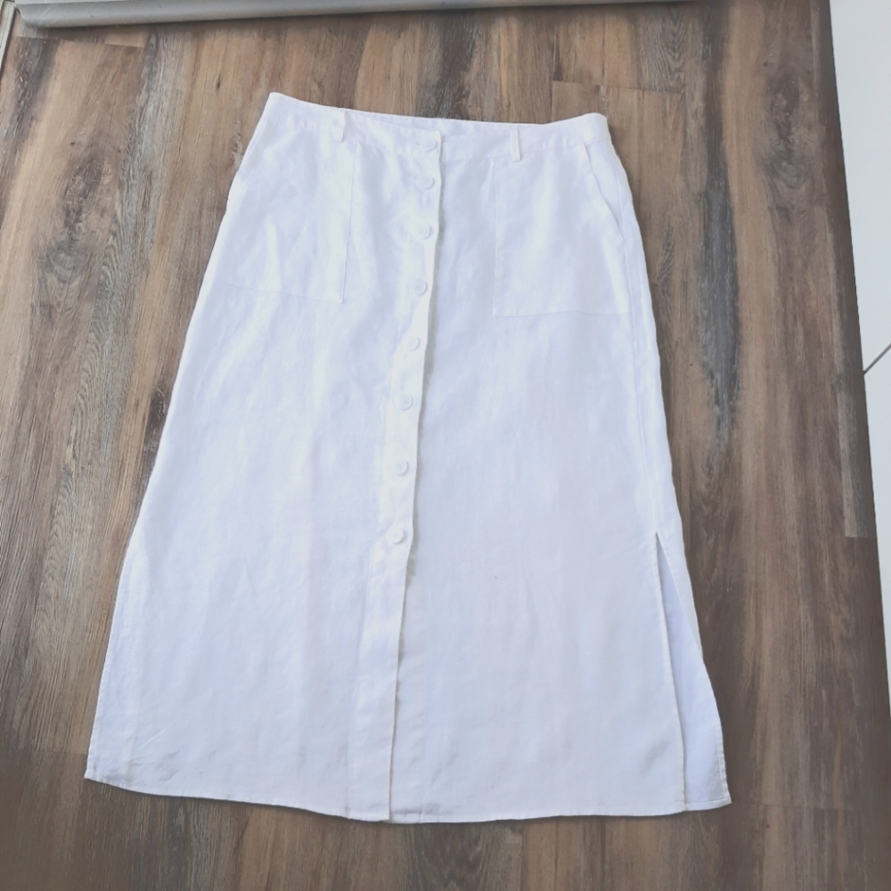 White linen maxi skirt, L.